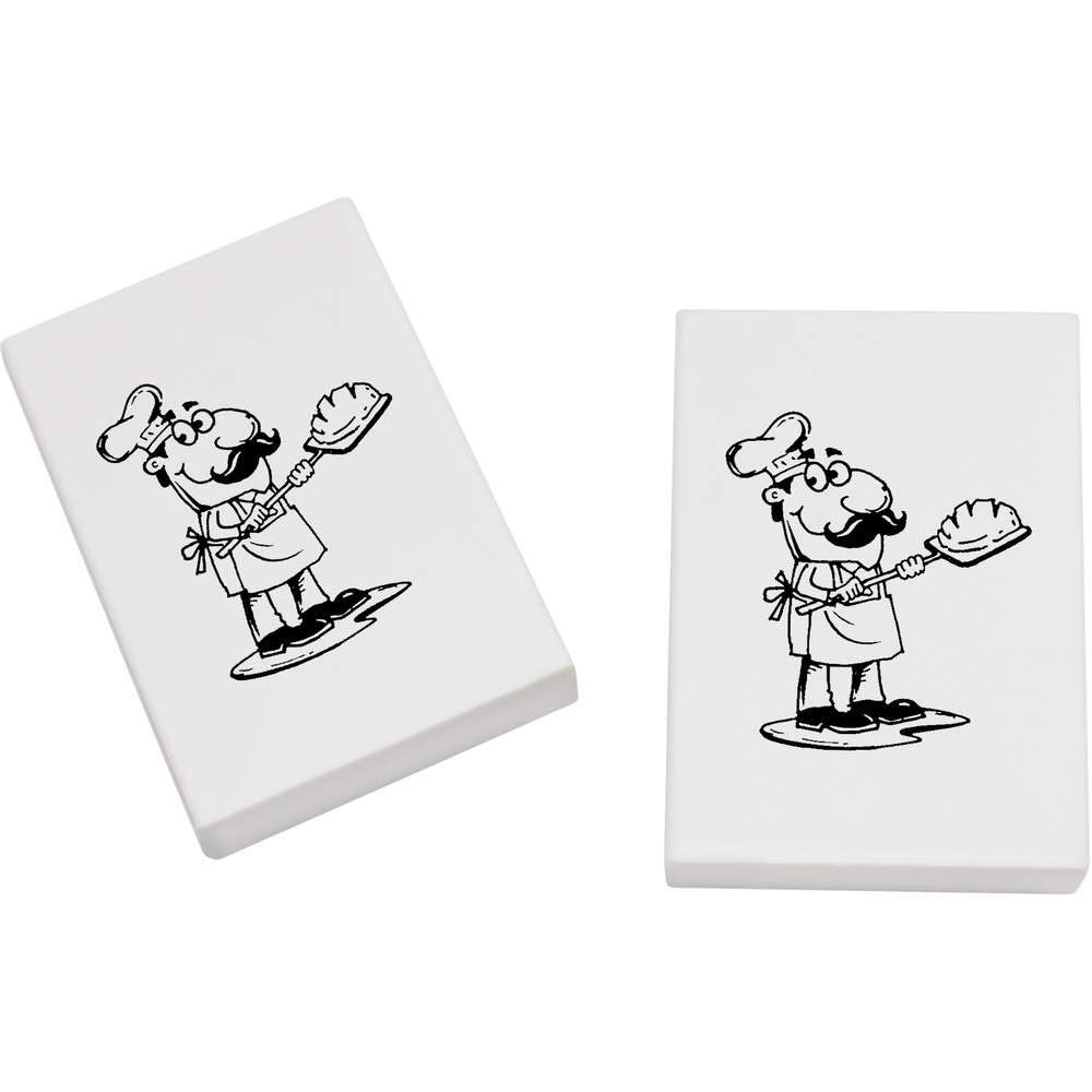 Azeeda 2 x 45mm 'Bread Baker' Erasers/Rubbers (ER00025329)