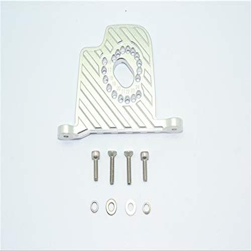 GPM for Team LOSI 1/6 Super Baja Rey 4X4 Aluminum Motor Mount Plate with Heat Sink FINS - 9PC Set (Silver)