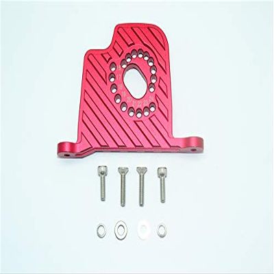 GPM for Team LOSI 1/6 Super Baja Rey 4X4 Aluminum Motor Mount Plate with Heat Sink FINS - 9PC Set (red)