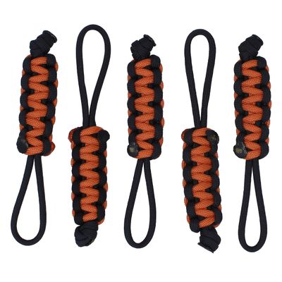 BubbasGarageTv - Large Heavy Duty Paracord Zipper Pulls (Burnt Orange)