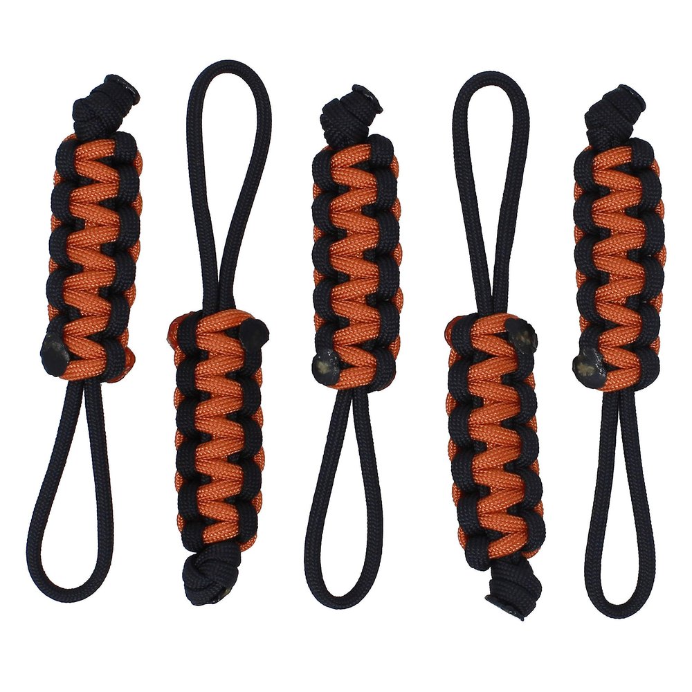 BubbasGarageTv - Large Heavy Duty Paracord Zipper Pulls (Burnt Orange)