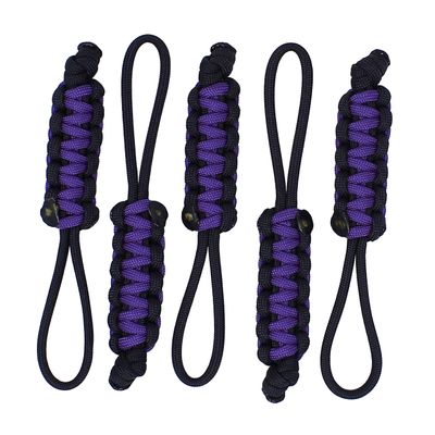 BubbasGarageTv - Large Heavy Duty Paracord Zipper Pulls (Purple)