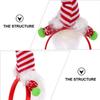 ABOOFAN Christmas Headband with Plush Gnome Santa Hat Hairband Headbands Xmas Novelty Christmas Hair Accessory Cosplay Costume Headwear Photography Props view 2