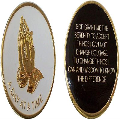 Christian Collectible Challenge Coin, Christian Gift, Good Luck Charms, (Praying Hands)