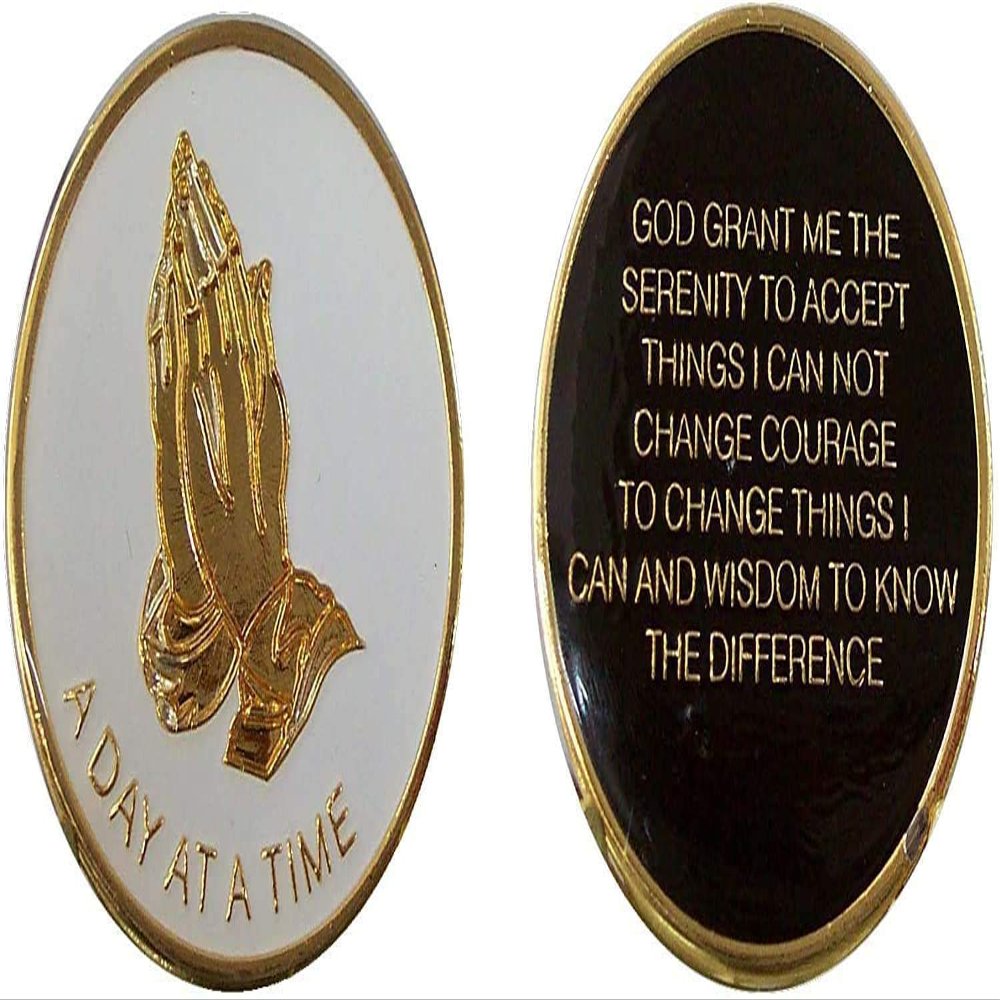 Christian Collectible Challenge Coin, Christian Gift, Good Luck Charms, (Praying Hands)