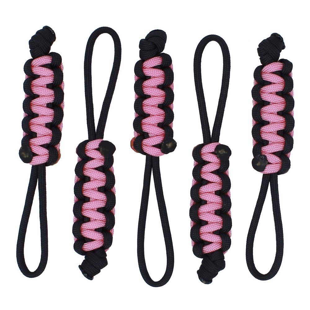 BubbasGarageTv - Large Heavy Duty Paracord Zipper Pulls (Rose Pink)