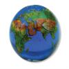 Shasta Visions Blue Earth Marble with Natural Earth Continents, Recycled Glass, 5 with a Pouch, 0.9 Inch Diameter (Pack1) view 2