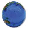 Shasta Visions Blue Earth Marble with Natural Earth Continents, Recycled Glass, 5 with a Pouch, 0.9 Inch Diameter (Pack1) view 3