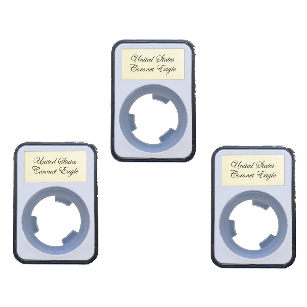 Ursae Minoris Elite Certified-Style Coin Holder for US $10 Coronet or Indian Head Gold Eagle 1838 to 1933 Three Pack