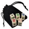 Cyber-Deals Dice Cup and 16mm Poker Dice with Storage Pouch Set (1 Set),Black,Red view 2