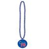 Club Pack of 12 Blue Beads with Democratic Medallion Necklace Party Accessories 33" view 2