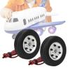 Brake System for RC Airplane, Wheel Brake System Rubber Tires with 4mm Axle Shaft Wheel Brake System, RC Airplane Brake Wheel for RC Airplane RC Aircraft Toy view 3