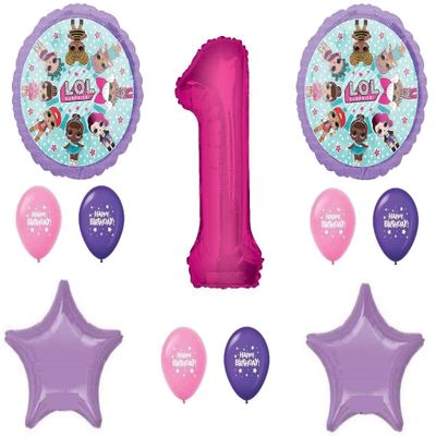 1st First Birthday Party LOL Balloons Decoration Supplies