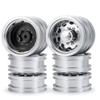 2pcs Aluminum Alloy Rear Wheel Rims Wheel Hubs for 1/14 Tamiya Trailer Tractor Truck RC Car view 2