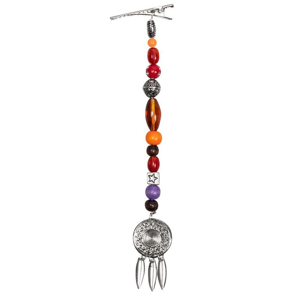 Boland Pirate Clip Amulet Hair Accessory  Multicoloured Beaded Chain for Buccaneers, Privateers, Halloween, and Theme Parties  Standard Size