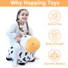 iPlay, iLearn Bouncy Pals Dairy Cow Hopping Horse, Plush Inflatable Animal Hopper, Indoor n Outdoor Ride on Jumping Bounce Toys, Birthday Gift for 18 Months 2 3 4 5 Year Old Kids Toddlers Boys Girls view 2