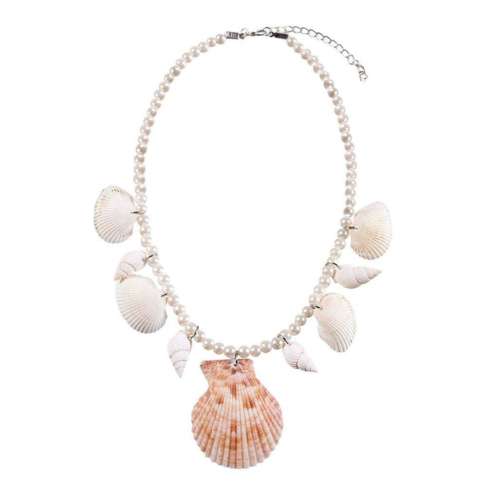 Boland 51031 Mermaid Necklace with Shells and Pearls for Adults, Fashion Jewellery, Carnival, Carnival, Theme Party, Halloween, Beach Party