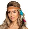 Boland 44548 Headband Festival Headband with Feathers, for Adults, Boho Headpiece, Hippie, Indian, Carnival, Carnival, Carnival, Theme Party, Halloween view 2