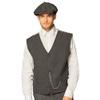 Boland 33015 33015 Set Birmingham Hat and Vest Costume Set England Beret Hat Herringbone Fabric Carnival Fancy Dress Carnival Theme Party Men Grey/Brown M/L view 1