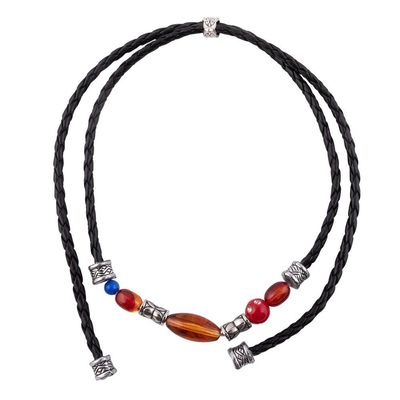 Boland Bangle 74128 Pirate, Multi-Colour, Adjustable, Adults, Bracelet with Beads, Buccaneer, Indian, Carnival, Fancy Dress, Theme Party, Halloween, Multicoloured, Standard Size