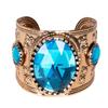 Boland 64425  Bracelet Topaz of the Nile, Turquoise Blue Gemstones, Roman, Cleopatra, Egyptian, Theme Party, Carnival view 1