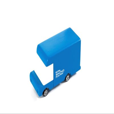 CANDYCAR Wooden Diecast Collection - New York Times Delivery Van, Premium Handcrafted Beech Wood Toy Car