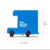 CANDYCAR Wooden Diecast Collection - New York Times Delivery Van, Premium Handcrafted Beech Wood Toy Car view 2