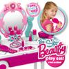 Toy Chef Rolling Make Up Table for Kids Girls - 2in1 Suitcase & Beauty Station w/Mirror, Hair Dryer & Fashion Accessories - Toddler Vanity Set for 3 Year Old + view 2