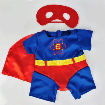Adorable Atomic Superhero Costume Fits Most 16 inch Build A Bear and Make Your Own Stuffed Animals