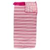 KicKee Pants Printed Ruffle Quilted Sleeping Bag for Kids, Viscose from Bamboo, Keep Warm Away from Home with a Cozy Sleepover Bag (Forest Fruit Stripe/Strawberry Forest Rabbit - One Size) view 1