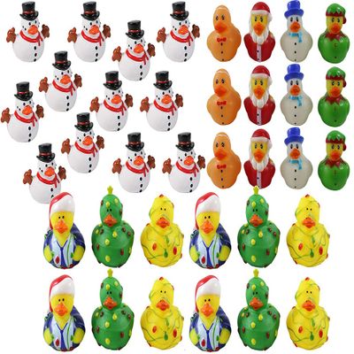 36 Rubber Duckie Christmas Bundle Set - Ducks - Cute Holiday Party Favor Decoration Gifts (3 Dozen)