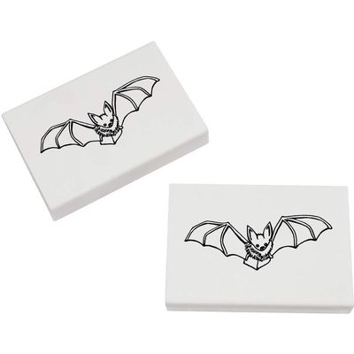 Azeeda 2 x 45mm 'Flying Bat' Erasers/Rubbers (ER00025365)
