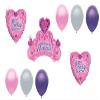 Princess Tiara Happy Birthday Shimmery Party 9 Piece Favors Decor Balloons Set view 1