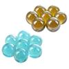 10 Pcs Marbles 16mm Glass Marbles Knicker Glass Balls Decoration Toy Dark Brown and Light Blue(2Set) view 1