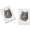 Azeeda 2 x 45mm 'Grey Wolf Head' Erasers/Rubbers (ER00025188) view 1
