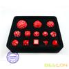 Bescon Complete Polyhedral Dice Set 13pcs D3-D100, 100 Sides Dice Set Opaque Red view 2