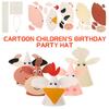 Amosfun Hat, 5pcs Kids Birthday Party Hats Zodiac Ox Cow Cone Hats Farm Animals DIY Photo Props for Children Toddlers Holiday Birthday Baby Shower Party Supplies Favors view 2