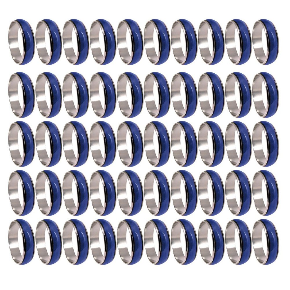 joyMerit 50pcs Lots Emotion Feeling Color Changable Mood Rings Mix Size