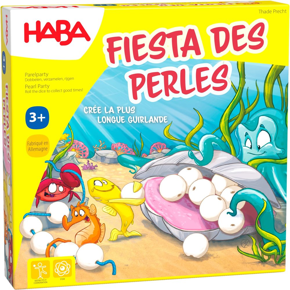 HABA 305868 Fiesta of Pearls Collection and Lacing Set 3 Years and Up
