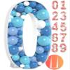 3FT Large Marquee Numbers - Easy to Assemble Number 0 Balloon Frame - Globos De Cumpleaos - Ideal Paper Mache Numbers for Birthday Decorations For Girl & Boys view 1