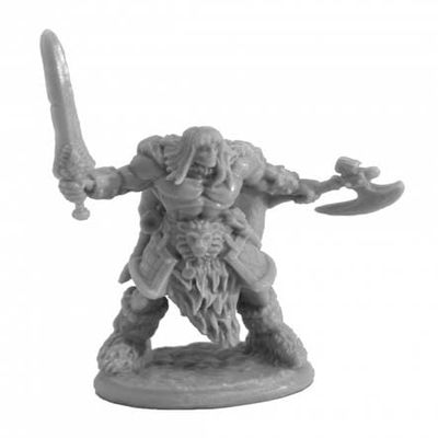 Ankoa Barbarian Hero Miniature 25mm Heroic Scale Figure Dark Heaven Bones Reaper Miniatures