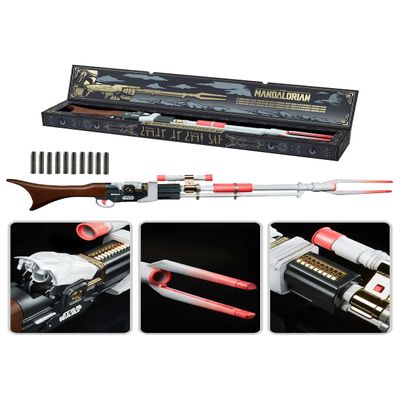 Nerf LMTD Star Wars Amban Phase-Pulse Blaster, The Mandalorian, Scope with Illuminated Lens, 10 Darts, Blaster Sounds, 50.25 Inches Long