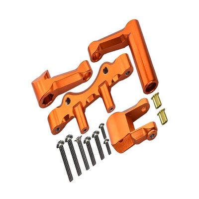 GPM Upgrades Aluminum Steering Assembly for 1/6 Super Baja Rey 4X4 (LOS05013) Rc Cars (Orange)