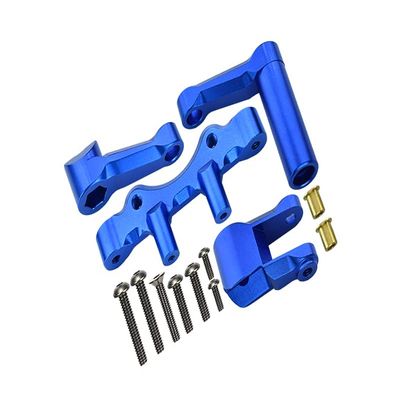 GPM Upgrades Aluminum Steering Assembly for 1/6 Super Baja Rey 4X4 (LOS05013) Rc Cars (Blue)