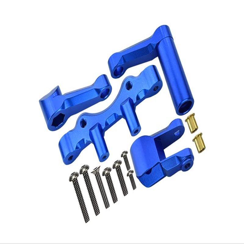 GPM Upgrades Aluminum Steering Assembly for 1/6 Super Baja Rey 4X4 (LOS05013) Rc Cars (Blue)