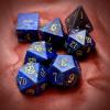 Haxtec Gemstone DND Dice Lapis Lazuli Dice Set with Dice Case Natural Gem Stone RPG Dice D&D Compatible with Dungeons and Dragons TTRPG Gift view 2