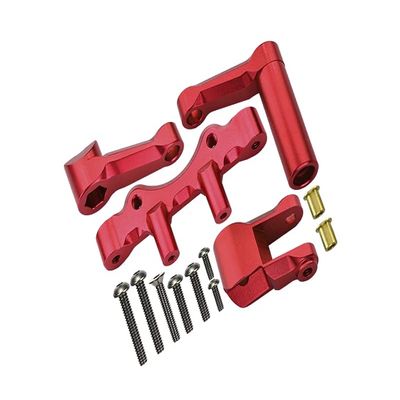 GPM for Team LOSI 1/6 Super Baja Rey 4X4 Aluminum Steering ASSEMBLY-13PC Set (red)