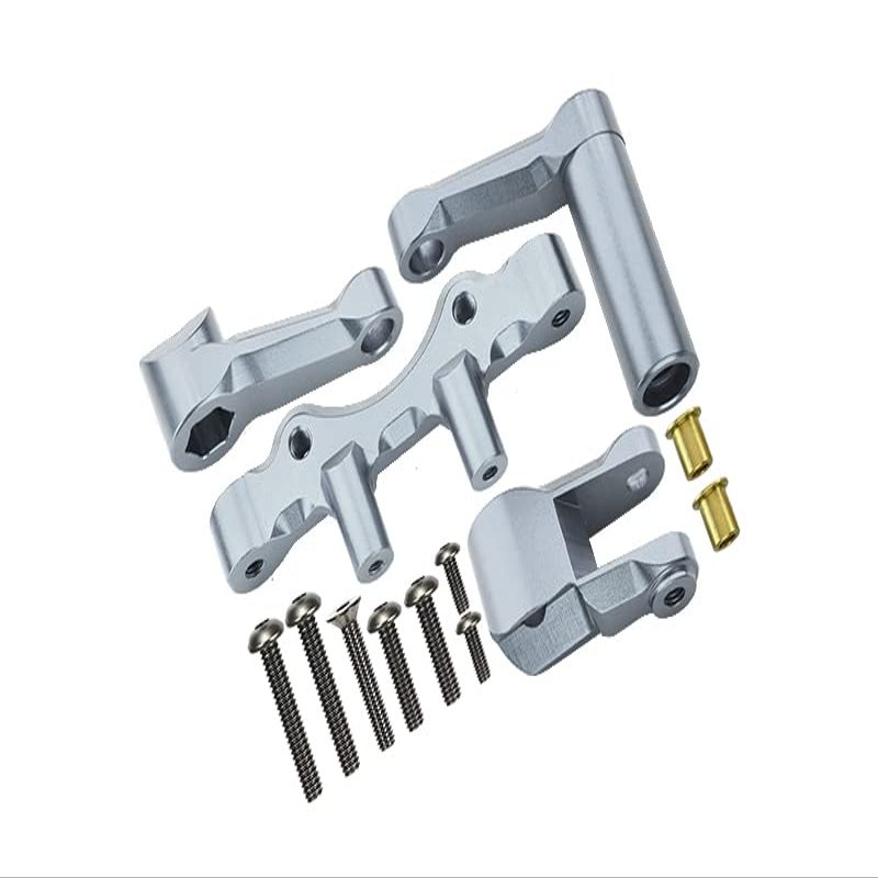GPM Upgrades Aluminum Steering Assembly For 1/6 Super Baja Rey 4X4 (LOS05013) Rc Cars (silver)