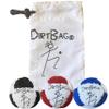 DIRTBAG Classic Footbag 3 Pack with Pouch, Unique, Footbag Set with Signature Carry Bag - White Combo with White Pouch. view 1