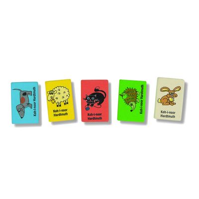 Kohinol 6875040001 6875 Animal Erasers, Soft, Set of 48